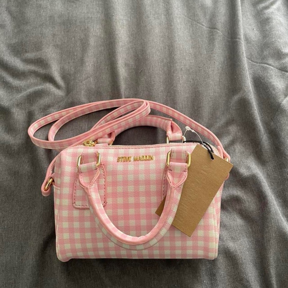 Steve Madden Pink Gingham Bag